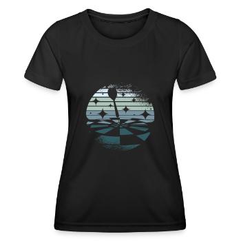 Darts retro - Women's Functional T-Shirt - black - Front - AI Model Female 172 light (172cm)