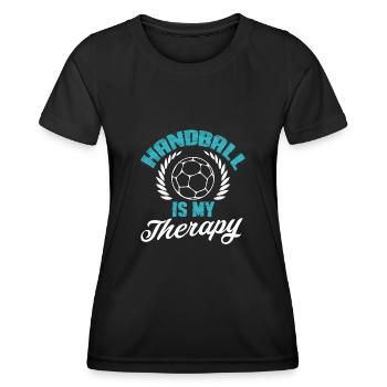 therapy handball - Women's Functional T-Shirt - black - Front - AI Model Female 172 light (172cm)