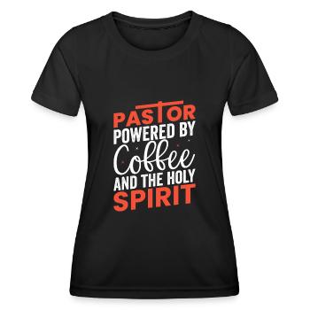 Pasteur pasteur clergé Reverend Cadeaux - T-shirt sport Femme - noir - Devant - AI Model Female 172 light (172cm)