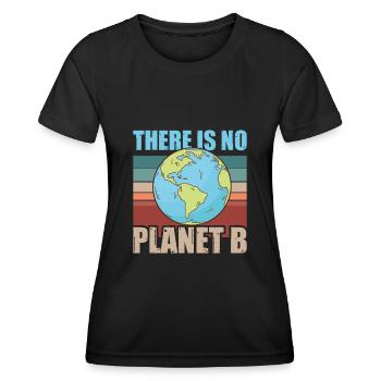 There is no Planet B - T-shirt sport Femme - noir - Devant - AI Model Female 172 light (172cm)