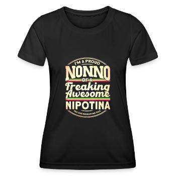 Großvater Opa Vintage Großvater - Frauen Funktions-T-Shirt - Schwarz - Vorne - AI Model Female 172 light (172cm)