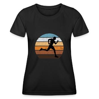 Fitness Training Läufer Geschenk Marathon Lauf - Frauen Funktions-T-Shirt - Schwarz - Vorne - AI Model Female 172 light (172cm)
