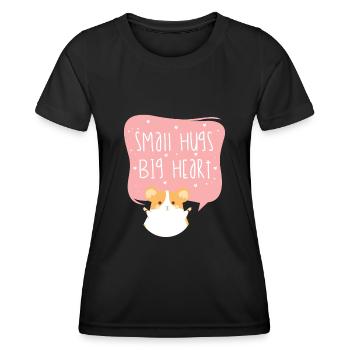 Hamster - Frauen Funktions-T-Shirt - Schwarz - Vorne - AI Model Female 172 light (172cm)