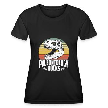 Paläontologe Dinosaurier Ausgrabung Fossil Dino - Frauen Funktions-T-Shirt - Schwarz - Vorne - AI Model Female 172 light (172cm)