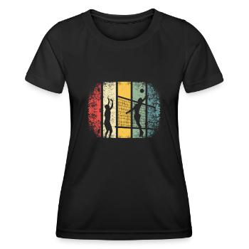 Volley-ball volley-ball sport cadeau - T-shirt sport Femme - noir - Devant - AI Model Female 172 light (172cm)