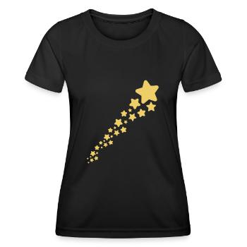 Étoile filante - T-shirt sport Femme - noir - Devant - AI Model Female 172 light (172cm)
