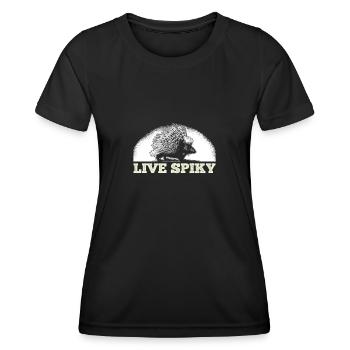 Porc-épic épic rongeur - T-shirt sport Femme - noir - Devant - AI Model Female 172 light (172cm)