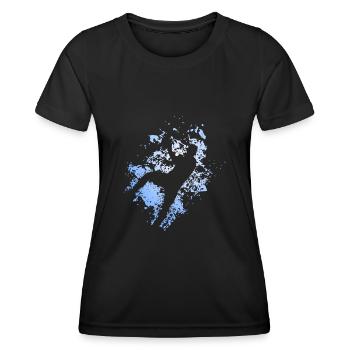 Handball Sprungwurf Handballspieler Kreisläufer - Frauen Funktions-T-Shirt - Schwarz - Vorne - AI Model Female 172 light (172cm)