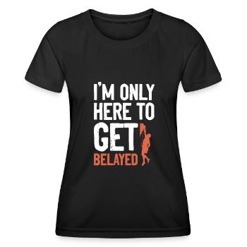 Escalade de la roche - T-shirt sport Femme - noir - Devant - AI Model Female 172 light (172cm)