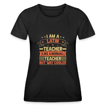 Latin Teacher - Women's Functional T-Shirt - black - Front - AI Model Female 172 light (172cm)