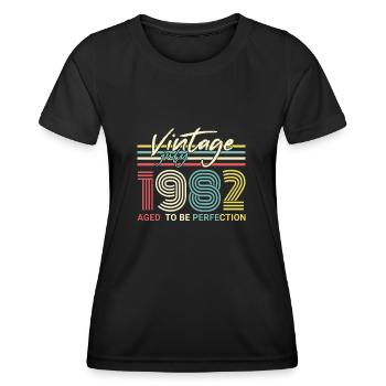 geboren im Juli 1982 - Frauen Funktions-T-Shirt - Schwarz - Vorne - AI Model Female 172 light (172cm)