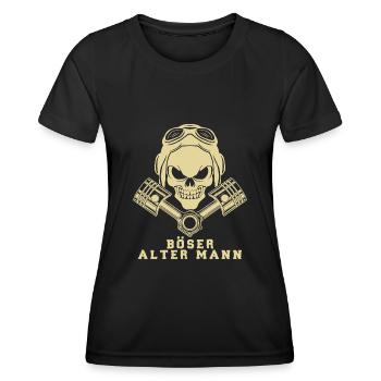 Böser alter Mann - Frauen Funktions-T-Shirt - Schwarz - Vorne - AI Model Female 172 light (172cm)