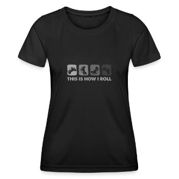 This Is How I Roll Off-Road SxS UTV - T-shirt sport Femme - noir - Devant - AI Model Female 172 light (172cm)
