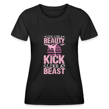 Karate beauty - Frauen Funktions-T-Shirt - Schwarz - Vorne - AI Model Female 172 light (172cm)