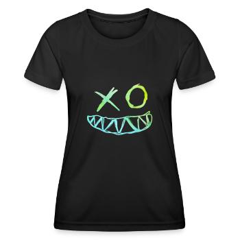 Face of the Techno Party Celebration Festival Hardtekk - Women's Functional T-Shirt - black - Front - AI Model Female 172 light (172cm)