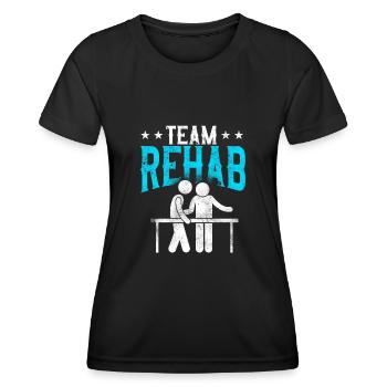 Physical Therapist Therapy - T-shirt sport Femme - noir - Devant - AI Model Female 172 light (172cm)