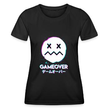 Game over Acid Techno Musique Japon - T-shirt sport Femme - noir - Devant - AI Model Female 172 light (172cm)