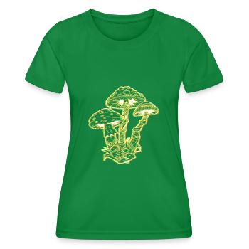 LSD Party Drugs Mushrooms Acid - Women's Functional T-Shirt - kelly green - Front - AI Model Female 172 dark (172cm)