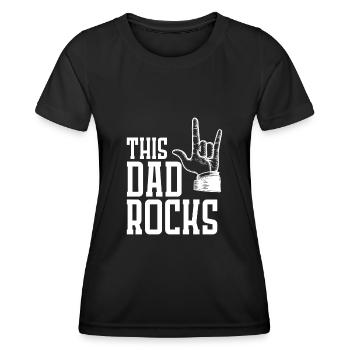 Ce père rocker papa Rocker rock - T-shirt sport Femme - noir - Devant - AI Model Female 172 light (172cm)