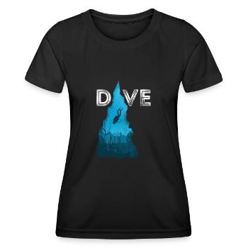 Scuba Diving Diver Dive - Frauen Funktions-T-Shirt - Schwarz - Vorne - AI Model Female 172 light (172cm)