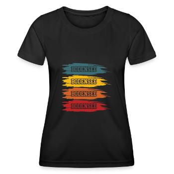 Bodensee - Frauen Funktions-T-Shirt - Schwarz - Vorne - AI Model Female 172 light (172cm)