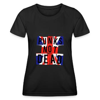 Punks not dead Punker England Großbritannien - Frauen Funktions-T-Shirt - Schwarz - Vorne - AI Model Female 172 light (172cm)