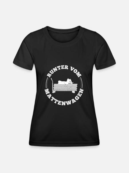 Runter vom Mattenwagen - Frauen Funktions-T-Shirt - Schwarz