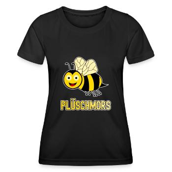 Plattdeutsch Hummeln Plüschmors - Frauen Funktions-T-Shirt - Schwarz - Vorne - AI Model Female 172 light (172cm)