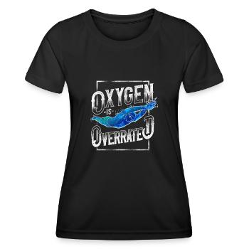 Swimming Swimmer Swim Oxygen Is - T-shirt sport Femme - noir - Devant - AI Model Female 172 light (172cm)