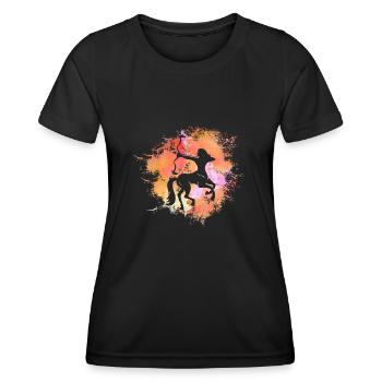 Sagittaire Signe astrologique Horoscope Astrologie - T-shirt sport Femme - noir - Devant - AI Model Female 172 light (172cm)