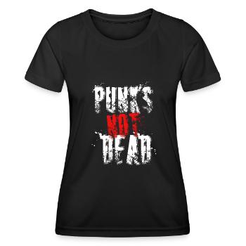 Punk is not Dead Punks Rock Punker Rock music - Women's Functional T-Shirt - black - Front - AI Model Female 172 light (172cm)