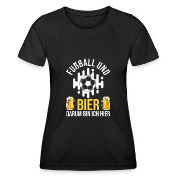 Fußball Fussball - Frauen Funktions-T-Shirt - Schwarz - Vorne - AI Model Female 172 light (172cm)