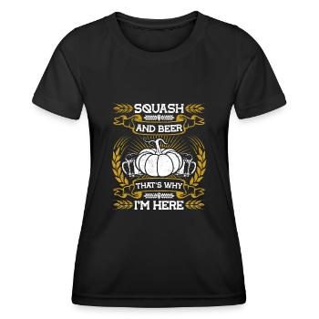 Squash - Frauen Funktions-T-Shirt - Schwarz - Vorne - AI Model Female 172 light (172cm)
