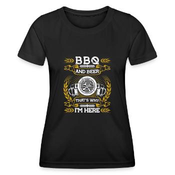 Grillen Grillmeister BBQ Barbecue Roi - T-shirt sport Femme - noir - Devant - AI Model Female 172 light (172cm)