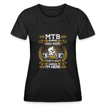 VTT VTT - T-shirt sport Femme - noir - Devant - AI Model Female 172 light (172cm)