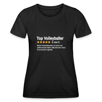 Volleyball Spruch Volleyballspieler Volleyballer - Frauen Funktions-T-Shirt - Schwarz - Vorne - AI Model Female 172 light (172cm)