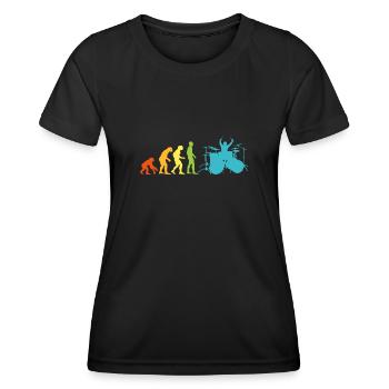 Music Band Drummer Evolution Drumsticks - Women's Functional T-Shirt - black - Front - AI Model Female 172 light (172cm)
