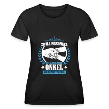 Onkel von Zwillingen Zwillingsonkel Bester der - Frauen Funktions-T-Shirt - Schwarz - Vorne - AI Model Female 172 light (172cm)