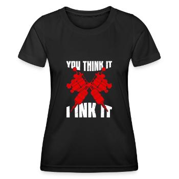 Tattoo Studio Tattoo Artist Gift - Women's Functional T-Shirt - black - Front - AI Model Female 172 light (172cm)
