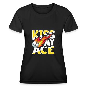 Formation de volley-ball motif équipe de volley-ball - T-shirt sport Femme - noir - Devant - AI Model Female 172 light (172cm)