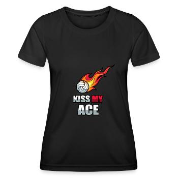Volley-ball Setter Motiv Équipe de volley-ball - T-shirt sport Femme - noir - Devant - AI Model Female 172 light (172cm)