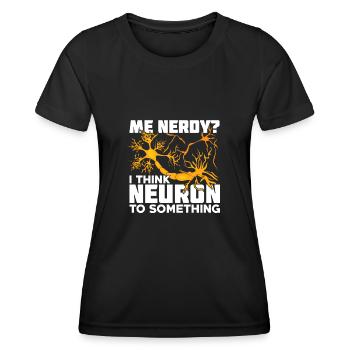 Neurosciences - T-shirt sport Femme - noir - Devant - AI Model Female 172 light (172cm)