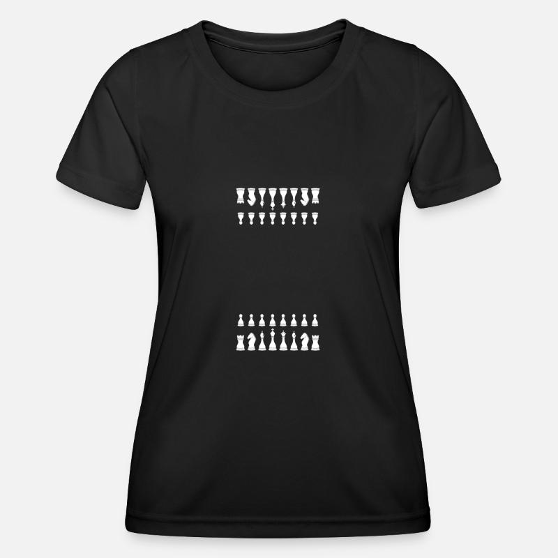 Chess Chess Player Chess Board Chess Pieces - Women's Functional T-Shirt - black