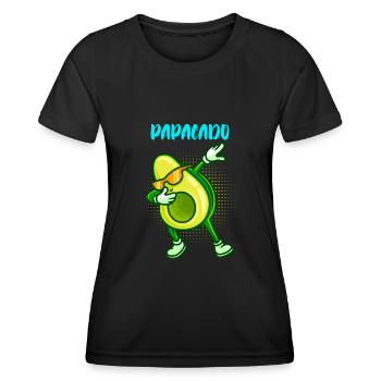 Papacado Werdender Papa Werdende Eltern Papa - Frauen Funktions-T-Shirt - Schwarz - Vorne - AI Model Female 172 light (172cm)