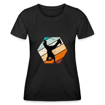 Breakdance Retro Breakdancer B-Boy - Frauen Funktions-T-Shirt - Schwarz - Vorne - AI Model Female 172 light (172cm)