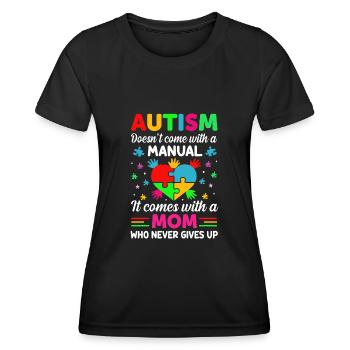 Autismus kommt nicht mit einem Handbuch - Frauen Funktions-T-Shirt - Schwarz - Vorne - AI Model Female 172 light (172cm)
