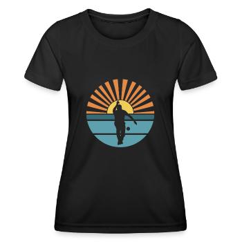Pétanque Pétanque Pétanque Pétanque Boules Boules - T-shirt sport Femme - noir - Devant - AI Model Female 172 light (172cm)