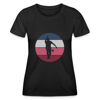 Pétanque Pétanque Pétanque Pétanque Boules Boules - T-shirt sport Femme - noir - Devant - AI Model Female 172 light (172cm)
