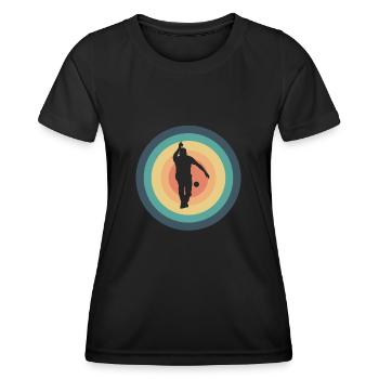 Pétanque Pétanque Pétanque Pétanque Boules Boules - T-shirt sport Femme - noir - Devant - AI Model Female 172 light (172cm)