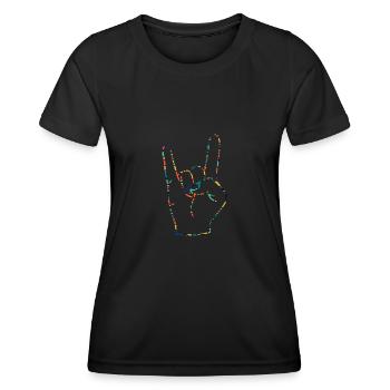 Heavy Metal - Frauen Funktions-T-Shirt - Schwarz - Vorne - AI Model Female 172 light (172cm)